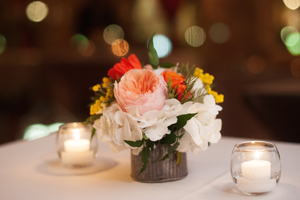 Orange and White Wedding Flowers