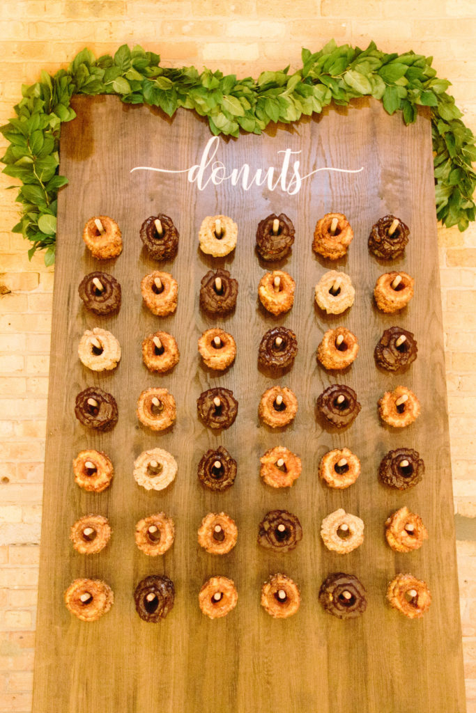 Donut Wall for Wedding with Garland