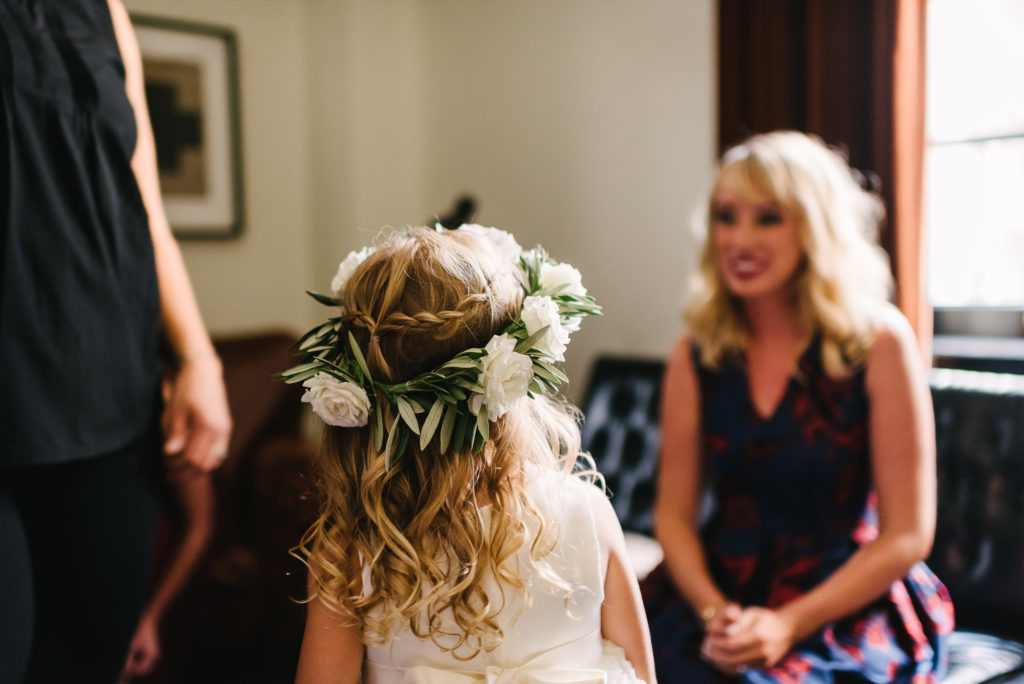 Flower Girl Crown with Olive