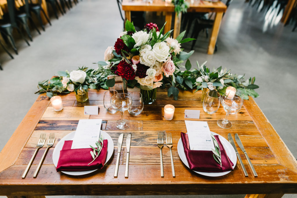 Sweetheart Table Fall Wedding