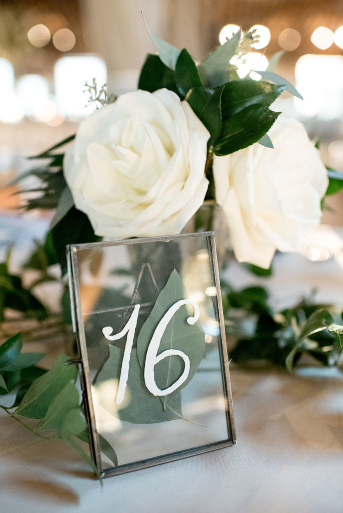 Botanical Table Number by Life In Bloom for Rockwell On The River Wedding