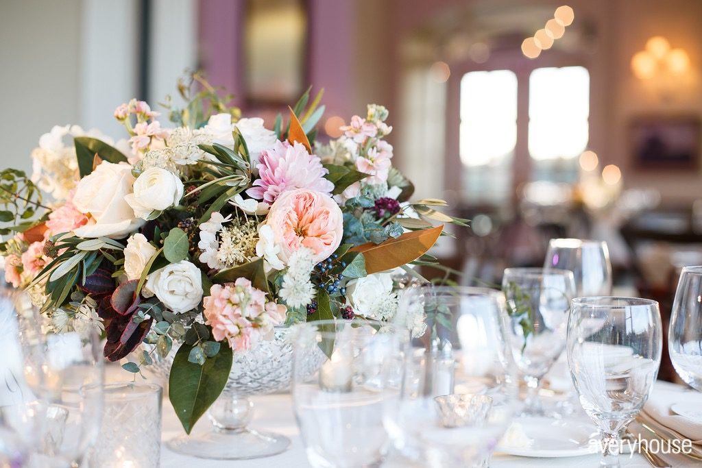Compote Centerpiece Style Wedding Floral Arrangement