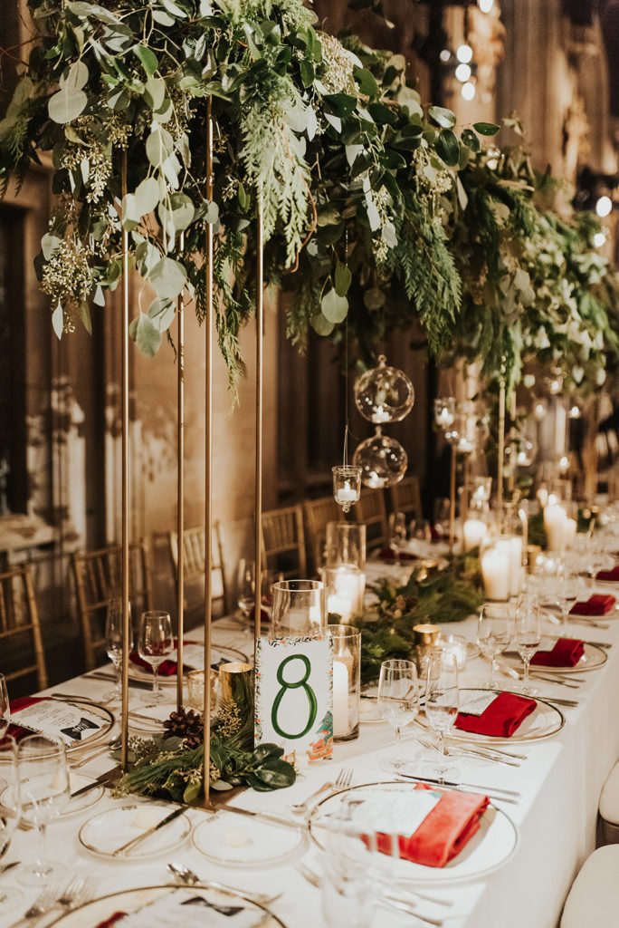 Head Table for Winter Wedding