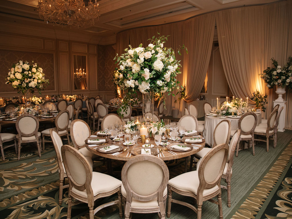 Tall Flower Arrangement with Garden floral palette at The Four Seasons