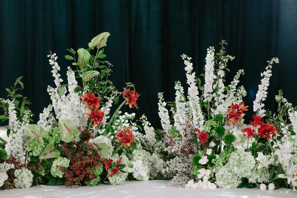 Red, Green, and White Flower Palatte