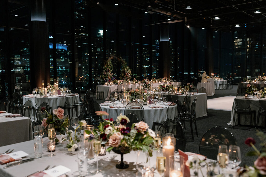 167 N Green Top Floor Wedding Venue at Night in Chicago