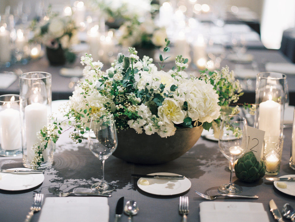 stone vase centerpiece wedding decor trends 2018