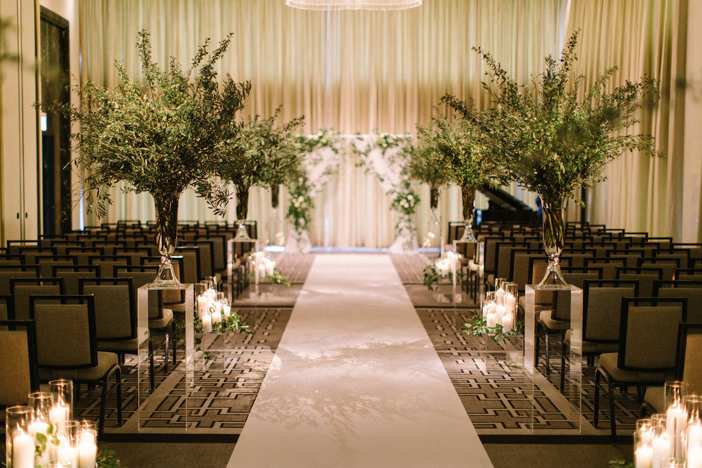 Langham Chicago Wedding with Green and White Flowers - Life in Bloom