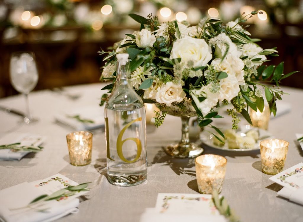 Compote Centerpiece Style Wedding Floral Arrangement