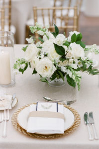 Green and White Floral Arrangement