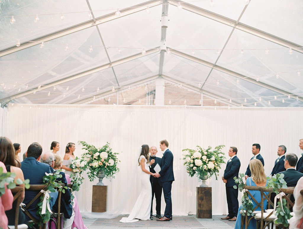 Outdoor Tent Wedding Ceremony at Chicago Illuminating Company