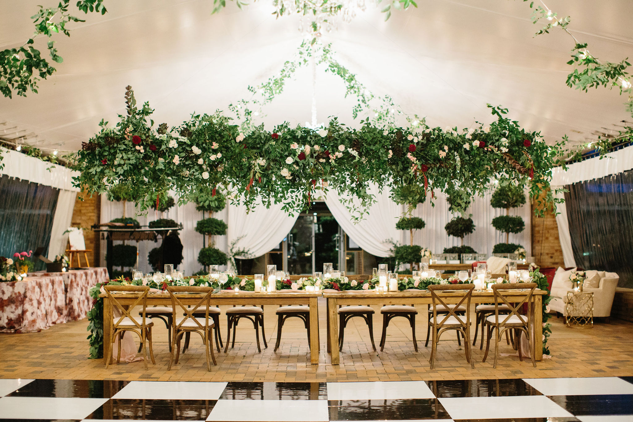 Chicago Botanic Garden Wedding Head Table