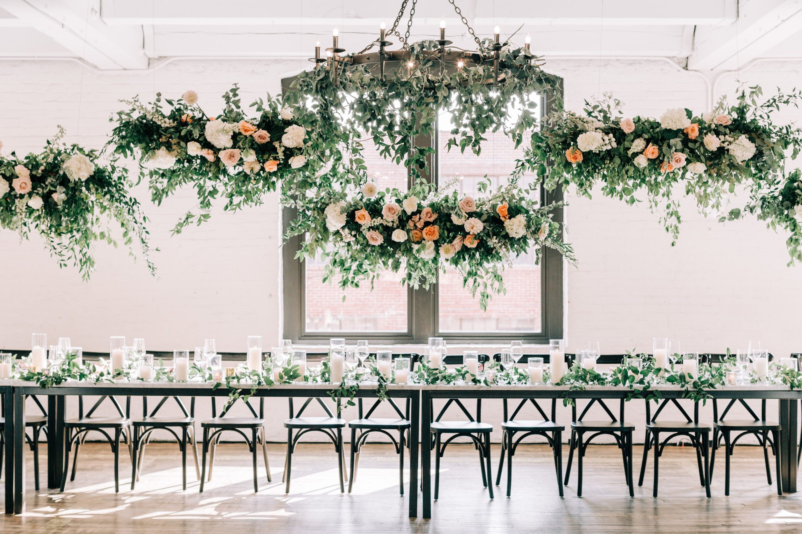 Suspended Floral Pieces at Company 251