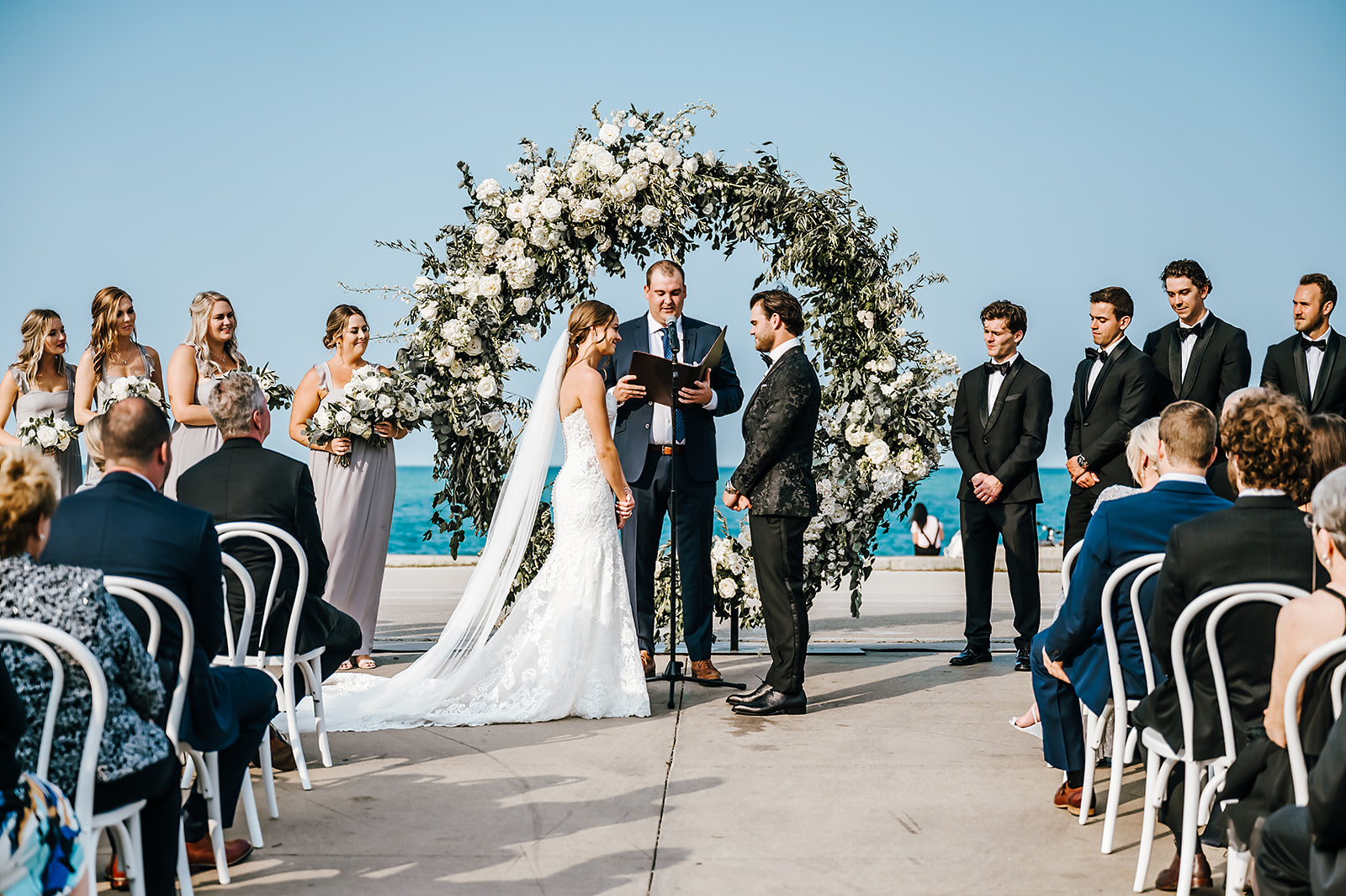 Theater on The Lake Wedding Floral Hoop