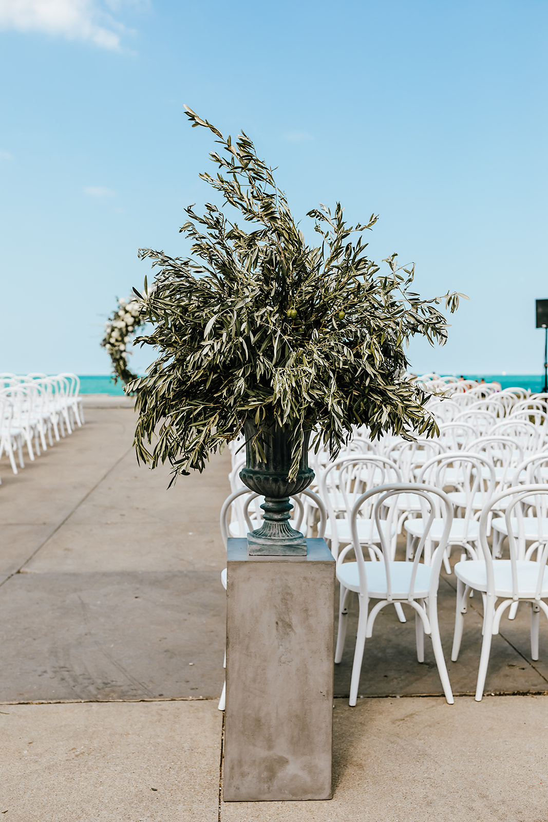 Olive Arrangement at Theater On The Lake Wedding Venue