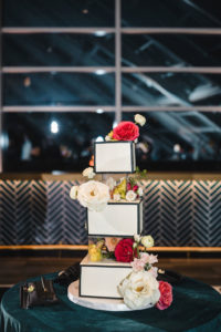 Modern Wedding Cake at Adler Planetarium