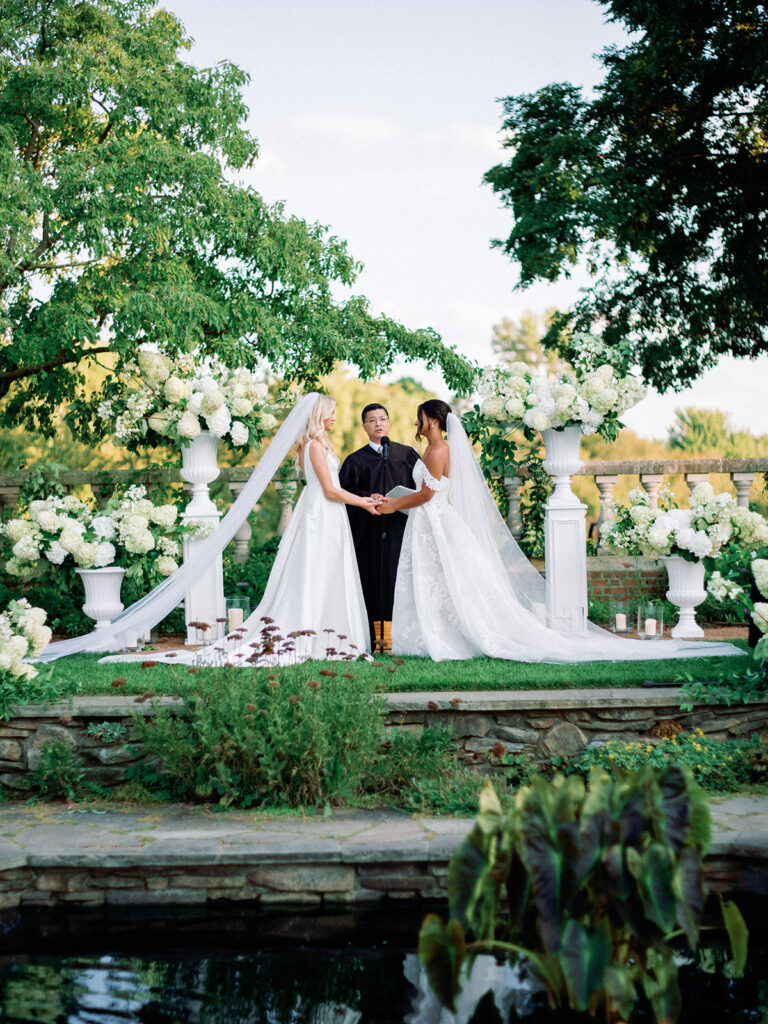 Wedding Ceremony Flowers at Chicago Botanical Gardens