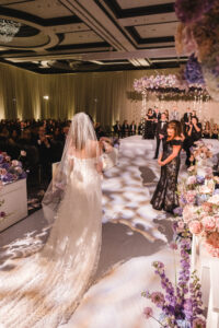 Hanging Flower Chuppah for Jewish Wedding Ceremony in Chicago