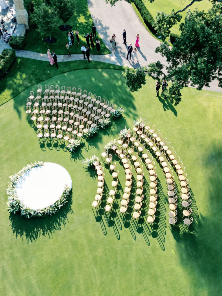 Ceremony from above drone shot