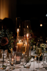 Taper Candles and Pillar Candles for Moody Wedding
