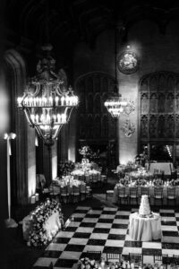 Marble Checkered Dance Floor Wedding at The University Club of Chicago
